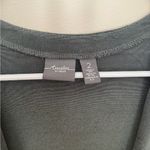 Chico's Travelers Open Front Vest Size 2 Large Green Sleeveless Drape Zip Pocket Photo 3