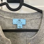 CeCe  Gray Button-Down Ruffle Hem Top Photo 2