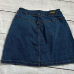 Almost Famous  Button Front Dark Wash Size 7 Denim Skirt Photo 2
