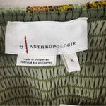 NEW Anthropologie Smocked Velvet Babydoll Top Womens XL Green Fall Foliage Print Photo 7