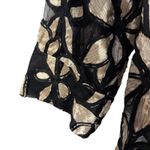 Textured Floral Mesh Jacket Black & Gold Damee Inc Evening Cocktail OX Large Photo 2
