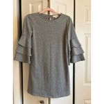 Simply Southern  Winston Gray Ruffle Sleeve Mini Sweatshirt Dress – Size Smalls Photo 4