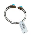 EXPRESS  Silver Tone Hinge Style Bracelet with Turquoise Accents Photo 3