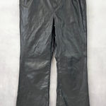 Gap  Womens 70s‎ Flare Faux Leather Pants Size 14 High Rise Rocker Street Grunge Photo 0