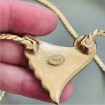 Trifari RARE 1970s vintage  Enamel gold tone chocker and earrings Photo 5