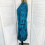 Diane Von Furstenberg  Aggie Freedom Trail Silk Knit Sheath Mini Dress Teal Black Photo 1