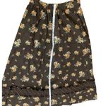 Handmade Vintage Floral 3 Piece Set Womens 4/6? Sleeveless Top Skirt Shawl Brown Photo 5