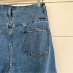 Funky Soul Women’s 26 Exposed Zipper Raw Hem Flare Jeans New NWT Blue Photo 3