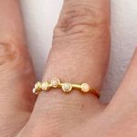 Five and Two New Scattered Opal Gold Tone Serena Stacking Ring Size 6 Photo 9