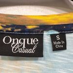 Onque Ocean Scene Printed Short Sleeve Cotton Top with Rhinestones Size Small Photo 5