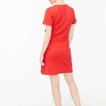 J.Crew Factory Textured Knit Wrap Dress bright cerise orange red size large Photo 1