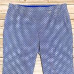 Vince Camuto  Cobalt Blue White Diamond Geometric Pull On Ankle Length Pants Photo 1