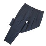 Theory NWT Pleat Treeca in Nocturne Navy Traceable Stretch Wool Ankle Pants 12 Photo 0