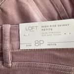 Loft  Women Pink Corduroy Jeans Size 8 Petite Photo 5