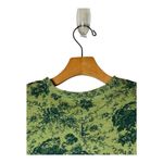 Pilcro Shirt Women Small Blue Green Floral Crew Neck Ruched Tie Sides Top Boho Photo 3