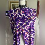 LuLaRoe TC Purple Floral Print Leggings Photo 2