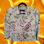 Jones New York JONES New York Tan, Green and Pink Floral Blazer Size 8 Photo 0