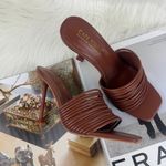 Cape Robbin Women's Mexmon Square Heel Slip On Sandals Mules Shoes Brown Size 7 Photo 0