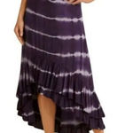 Soft Surroundings  High‎ Low Ruffled Prairie Midi Skirt Tie Dye High Rise Boho L Photo 0