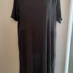 LOGO By Lori Goldstein Logo Lori Goldstein Midi Dress Women's M Black Pockets Stretch size LP Photo 0