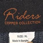 Vtg Riders Copper Collection Blazer Jacket Womens XL Embroidered Denim Jean Blue Photo 3