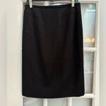 White House | Black Market  Classic A-Line Black Front Slit Skirt Women’s Size 8 M Photo 1