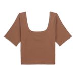 Lululemon NWT Ribbed Held Tight Tee in Dusty Bronze Women’s Size 14 Athletic Tee Photo 1