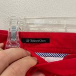 Talbots  Relaxed Chinos Frenchie Critter Pants 12P Red Embroidered Dog Print Photo 6