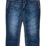 Miss Me Miss Me JB5151P55 Mid Rise Boyfriend Capri Dark Wash Blue Jeans sz 25 Photo 0