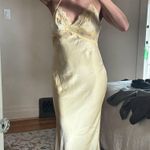 Princess Polly  Butter Yellow Silky Dress Photo 0