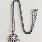 HAMSA HAND | Hamsa Hand Necklace Black Photo 3