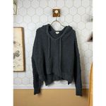 POL  Dark Gray Hooded Popcorn Pullover Sweater - Size - Small Photo 1