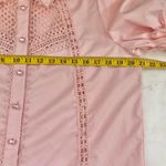 Fairycore babydoll Lolita Pink Vintage blouse shirt top lace scallop, button Photo 2