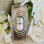 Ellen Tracy NEW Silver Cuff Watch Photo 0