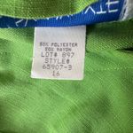 Vintage ‘80s Sylvia White Lime Green Short Sleeve Mini Dress Size XXS Photo 7