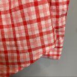 Vineyard Vines Gingham Plaid Pink & Orange Pullover Blouse Photo 2