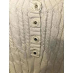 Sonoma  Vintage pullover SWEATER Cable Knit buttons Ivory Cream Size XLarge Photo 4