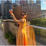 House Of CB Carmen Orange Midi Dress M Photo 3