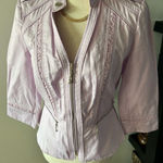 White House | Black Market  Elle Twill Jacket Cropped Lilac Size 4p Photo 0