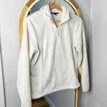 Lands' End  white fuzzy quarter zip Photo 0