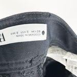 Zara Cotton Stretch Mid Rise Multi Zip Cargo Pocket Utility Pants Black Small Photo 1