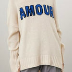 Zadig & Voltaire Malta Amour
Cream Blue Varsity Wool Crewneck Sweater Size Large Photo 0