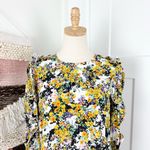 Essentiel Antwerp Zamel Floral Ruffled Blouse Sz 32 EU 0 US Yellow Photo 2