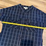 Monteau Navy and White Check Shirt Dress M Photo 1