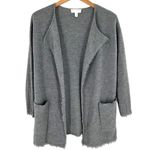 The White Company Ash Gray Merino Wool Long Cardigan Sweater Coat Size 8 Photo 1