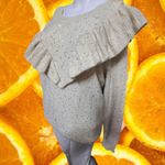 LC Lauren Conrad NWT  Women Ruffle Shoulder Prancer Sparkle Sequin Sweater Size M Photo 0