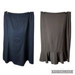 Talbots Bundle (2) Wool Blend Midi Skirts Sz 4 Office Career Minimalist Neutral Photo 1