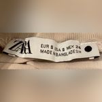 ZARA  Women’s Small Beige Crop Turtleneck Short‎ Sleeve Top Photo 4