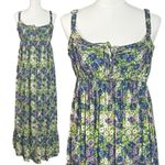 Natural Life  Bohemian Retro 70s Floral Child Elizabeth Maxi Dress Sundress Small Photo 4