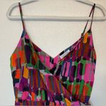& Other Stories & Other Stories Abstract Print Colorful Strappy Wrap Mini V-Neck Dress Size 8 Photo 5